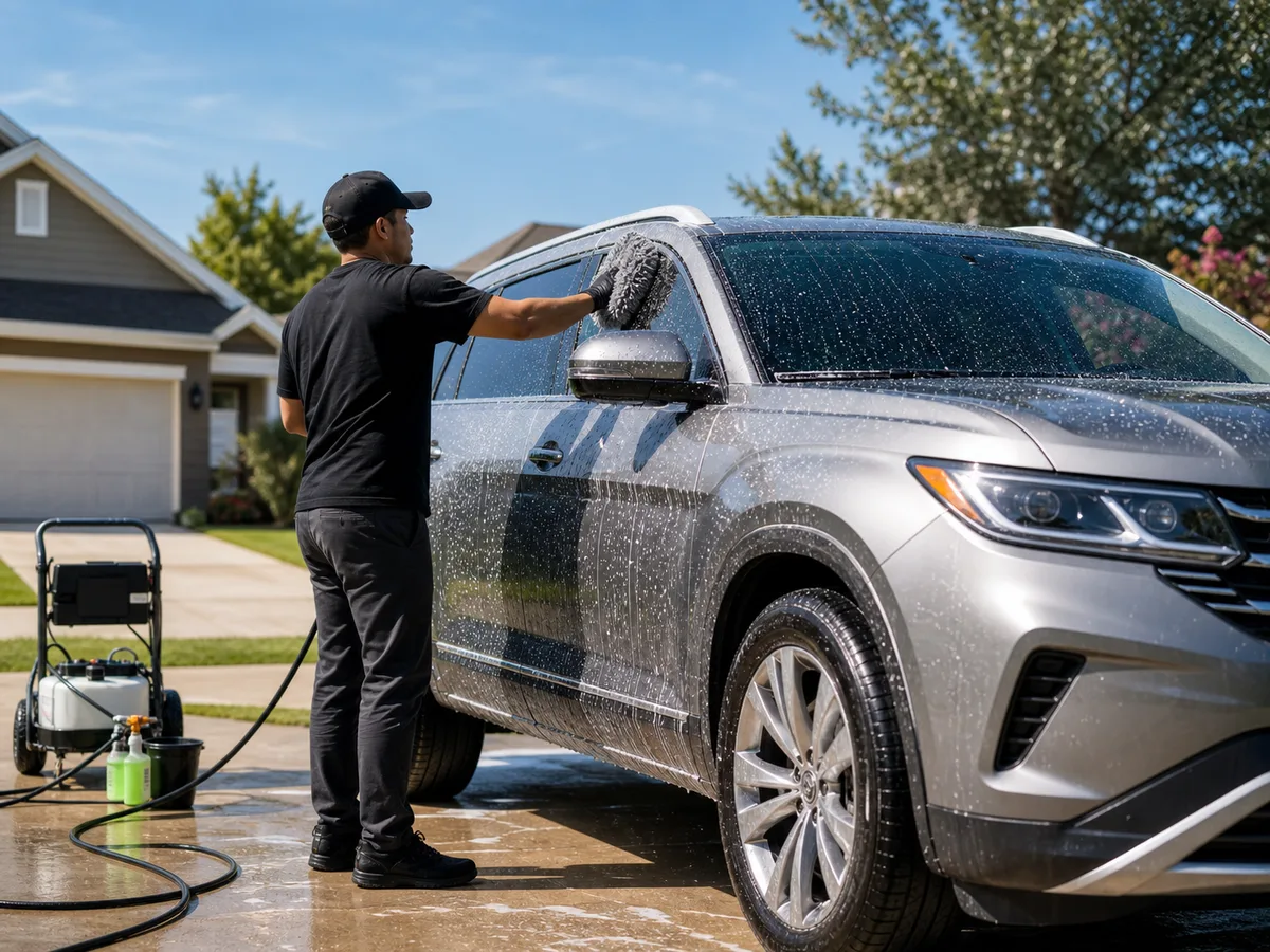 Sample mobile detailing scene for Omaha Ceramic Coatings